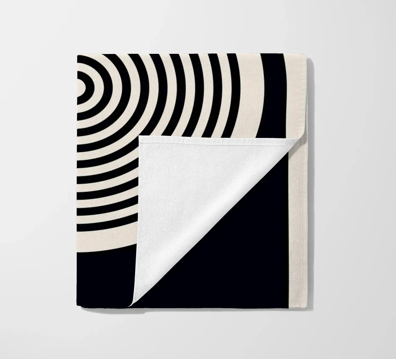 Grafica Bauhaus 1923 - Design minimalista in bianco e nero telo mare da Whole©