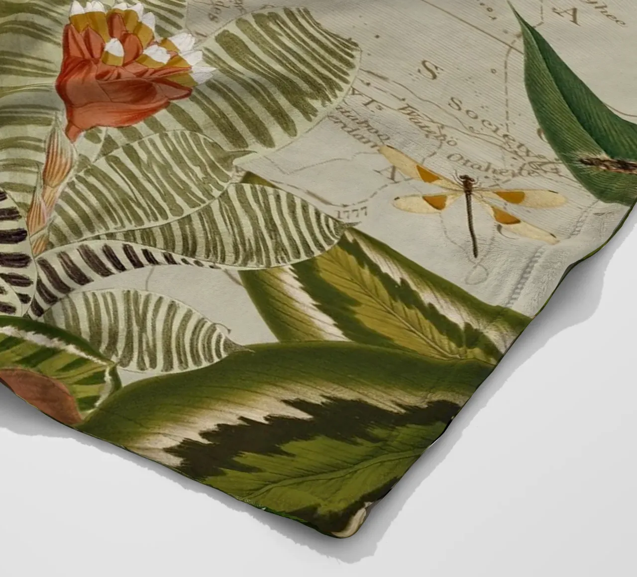 Pappagalli esotici colorati e nostalgici in una giungla tropicale coperta in pile da Vintage World - Uta Naumann