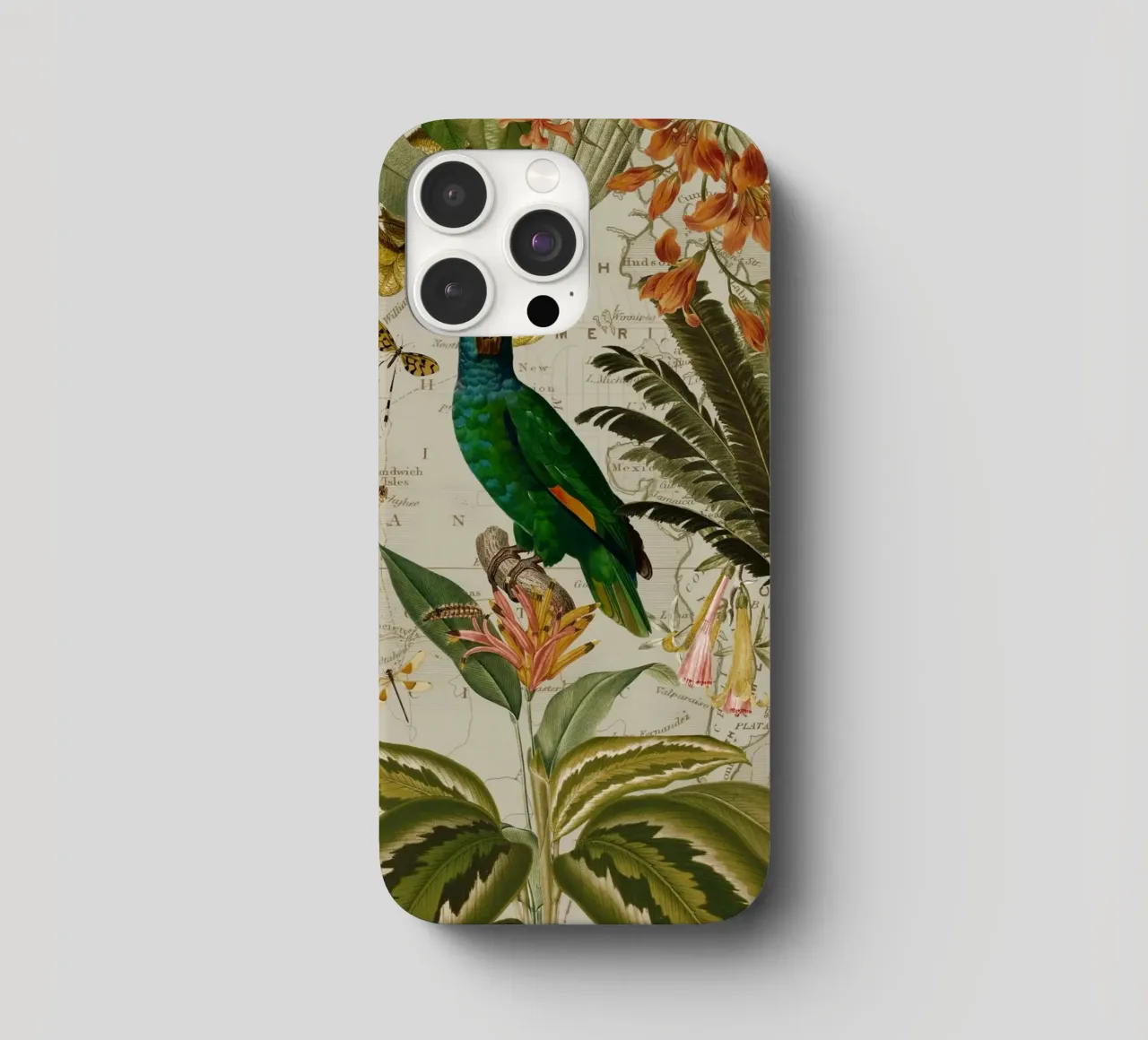 Pappagallo esotico colorato e nostalgico in una giungla tropicale 2 cover iphone da Vintage World - Uta Naumann