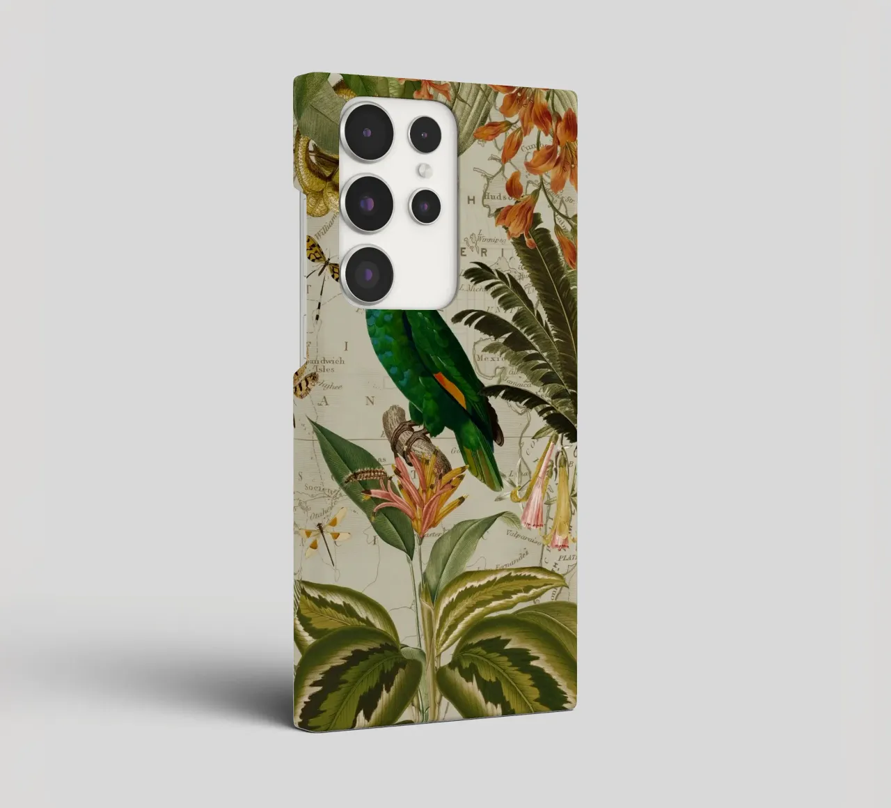 Pappagallo esotico colorato e nostalgico in una giungla tropicale 2 cover samsung da Vintage World - Uta Naumann