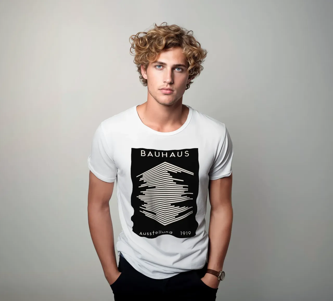 Mostra Bauhaus 1919 - Design a linee geometriche t-shirt da Whole©