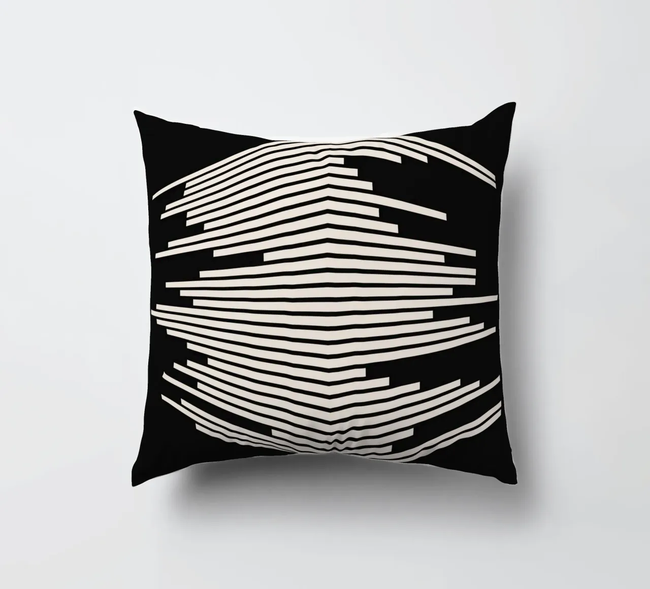 Bauhaus Ausstellung 1919 – Geometrisches Linien-Design Kissen von Whole©