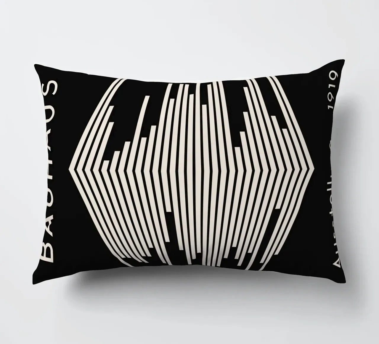 Bauhaus Ausstellung 1919 – Geometrisches Linien-Design Kissen von Whole©