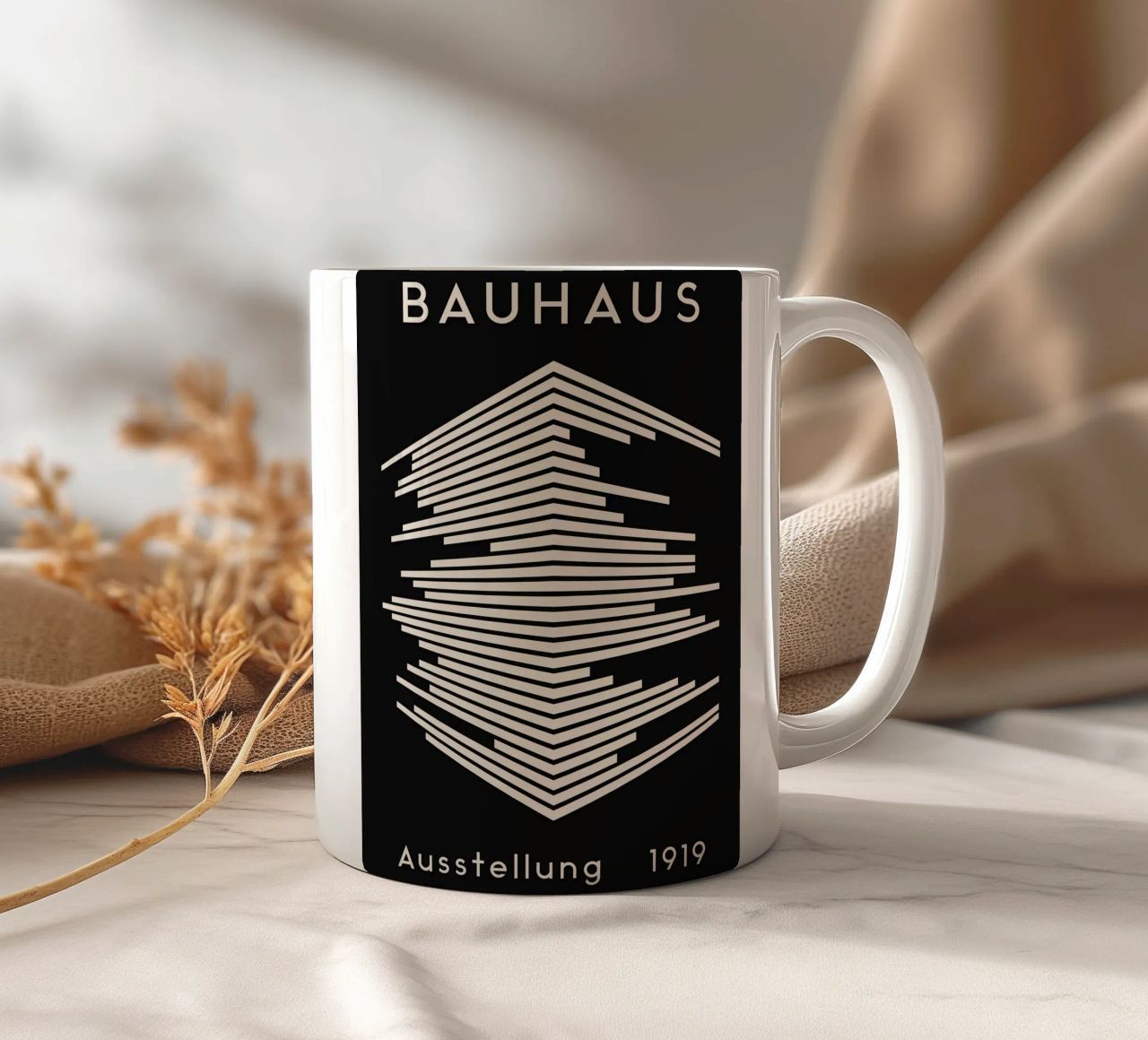 Mostra Bauhaus 1919 - Design a linee geometriche tazza in ceramica da Whole©