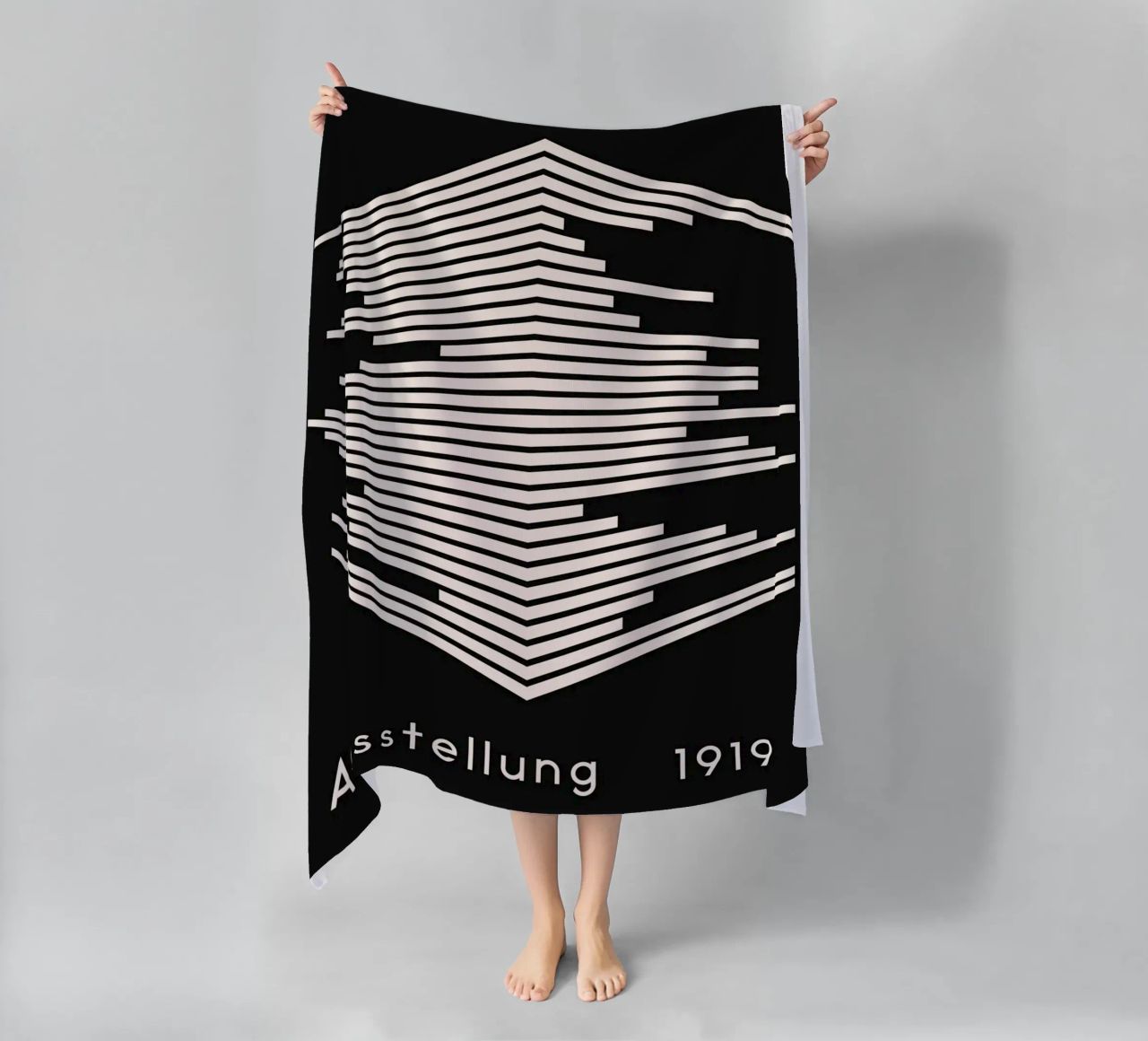 Mostra Bauhaus 1919 - Design a linee geometriche telo mare da Whole©