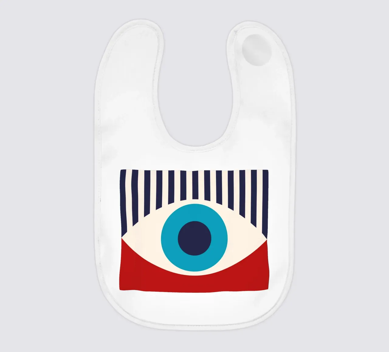 Bauhaus 1919 – Abstraktes Auge-Design, moderne Grafik Babylätzchen von Whole©