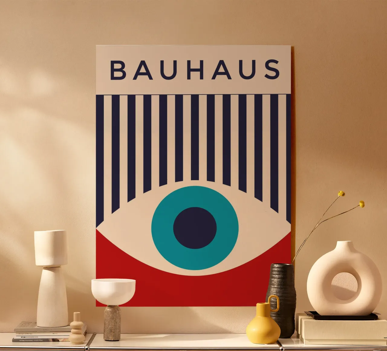 Bauhaus 1919 - Abstract eye design, modern graphics acrylic glass by Whole©