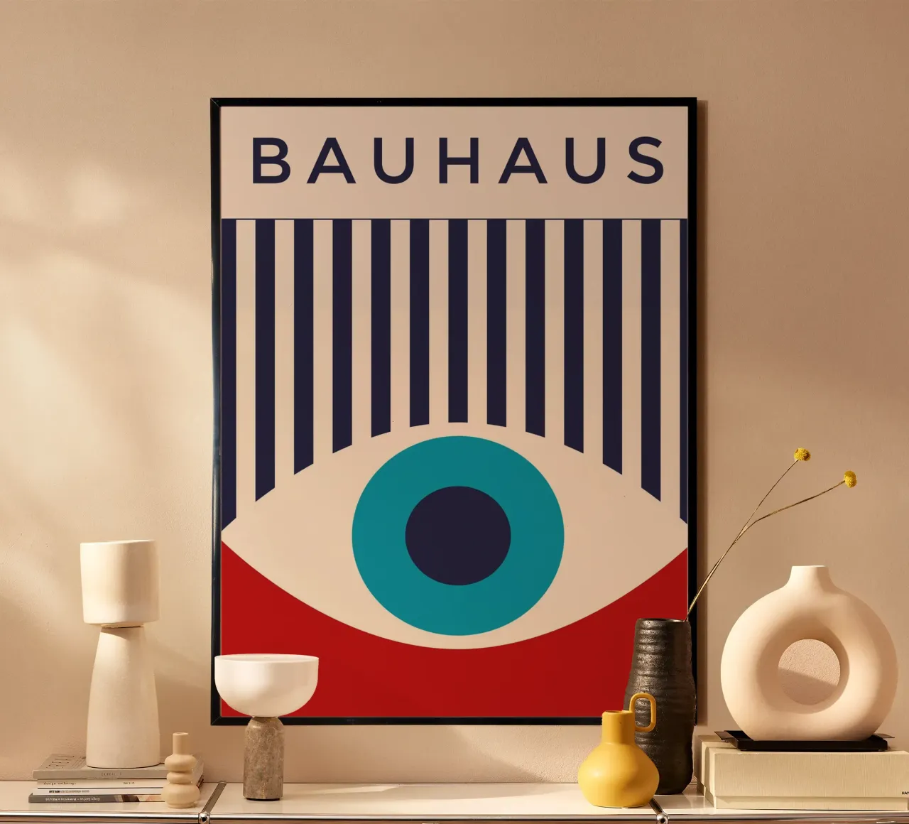 Bauhaus 1919 - Abstract oogontwerp, moderne afbeeldingen hahnemühle van Whole©