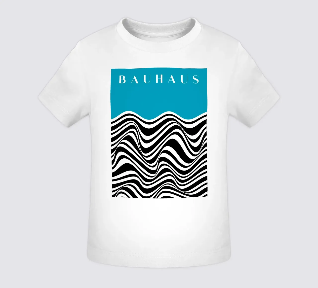 Bauhaus Wave Design - Grafica astratta in bianco e nero maglietta neonato da Whole©