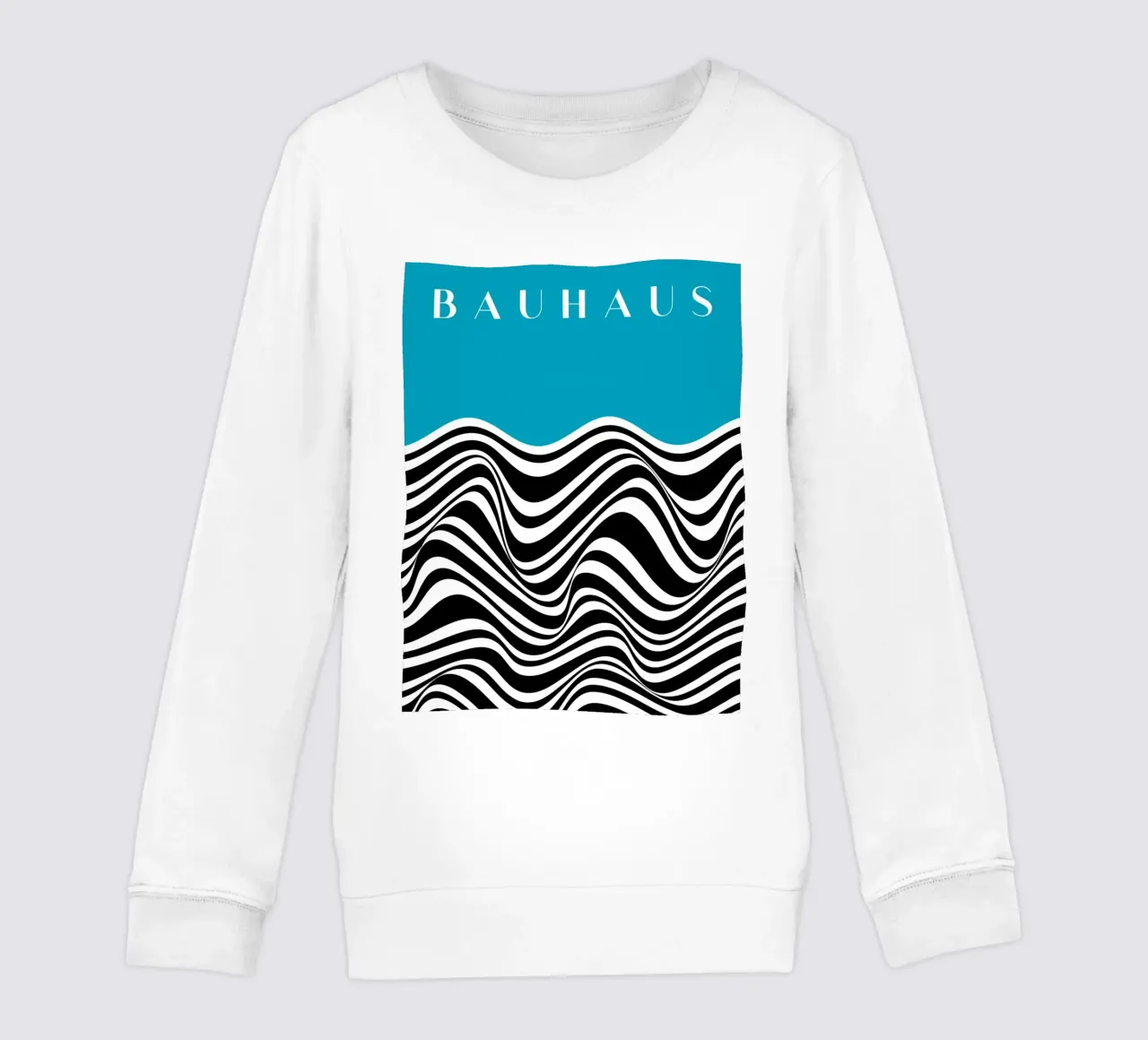 Bauhaus Wave Design - Grafica astratta in bianco e nero felpa bambino da Whole©