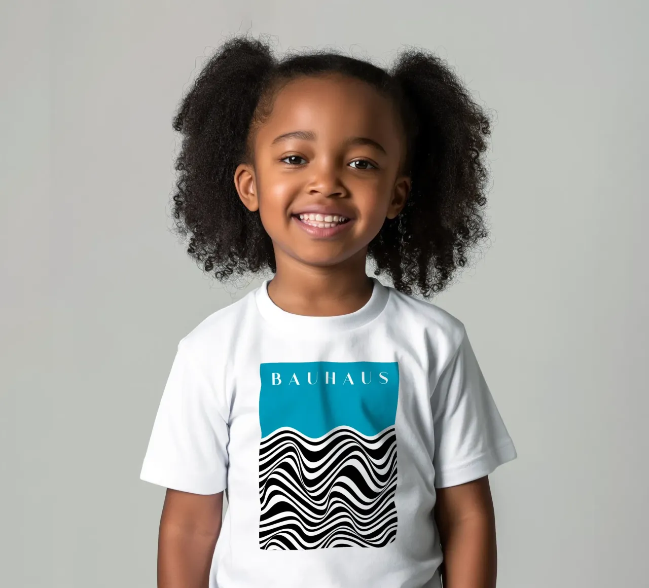 Bauhaus Wave Design - Grafica astratta in bianco e nero t-shirt bambini da Whole©