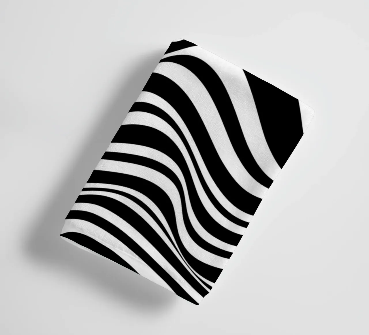 Bauhaus Wave Design - Grafica astratta in bianco e nero asciugamano da bagno da Whole©