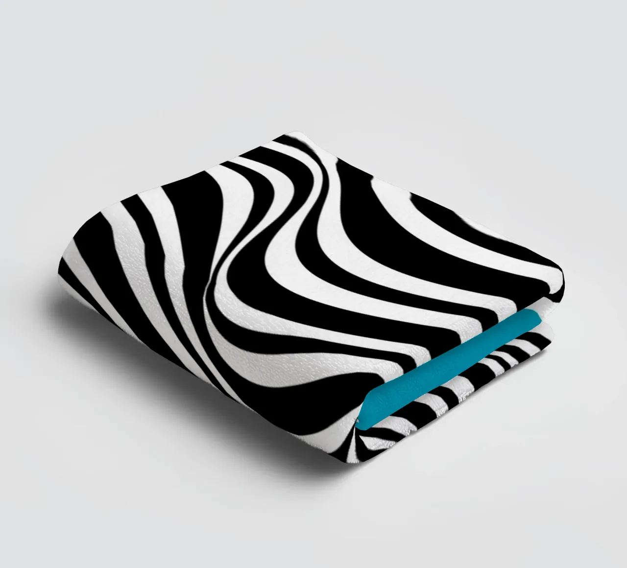 Bauhaus Wave Design - Grafica astratta in bianco e nero asciugamano da bagno da Whole©