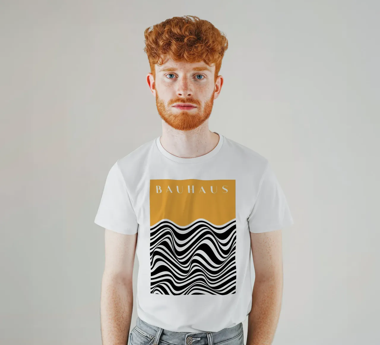 Onde Bauhaus - Design astratto in bianco e nero t-shirt da Whole©