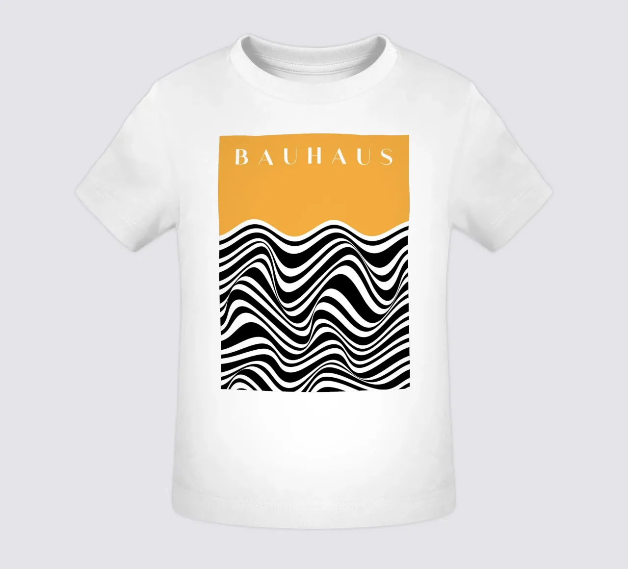 Onde Bauhaus - Design astratto in bianco e nero maglietta neonato da Whole©