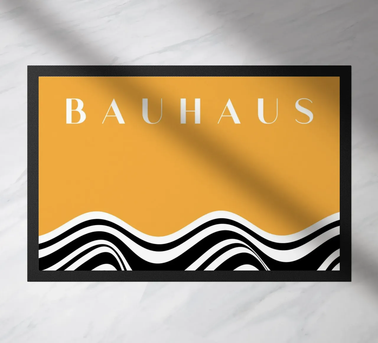 Onde Bauhaus - Design astratto in bianco e nero zerbino da Whole©