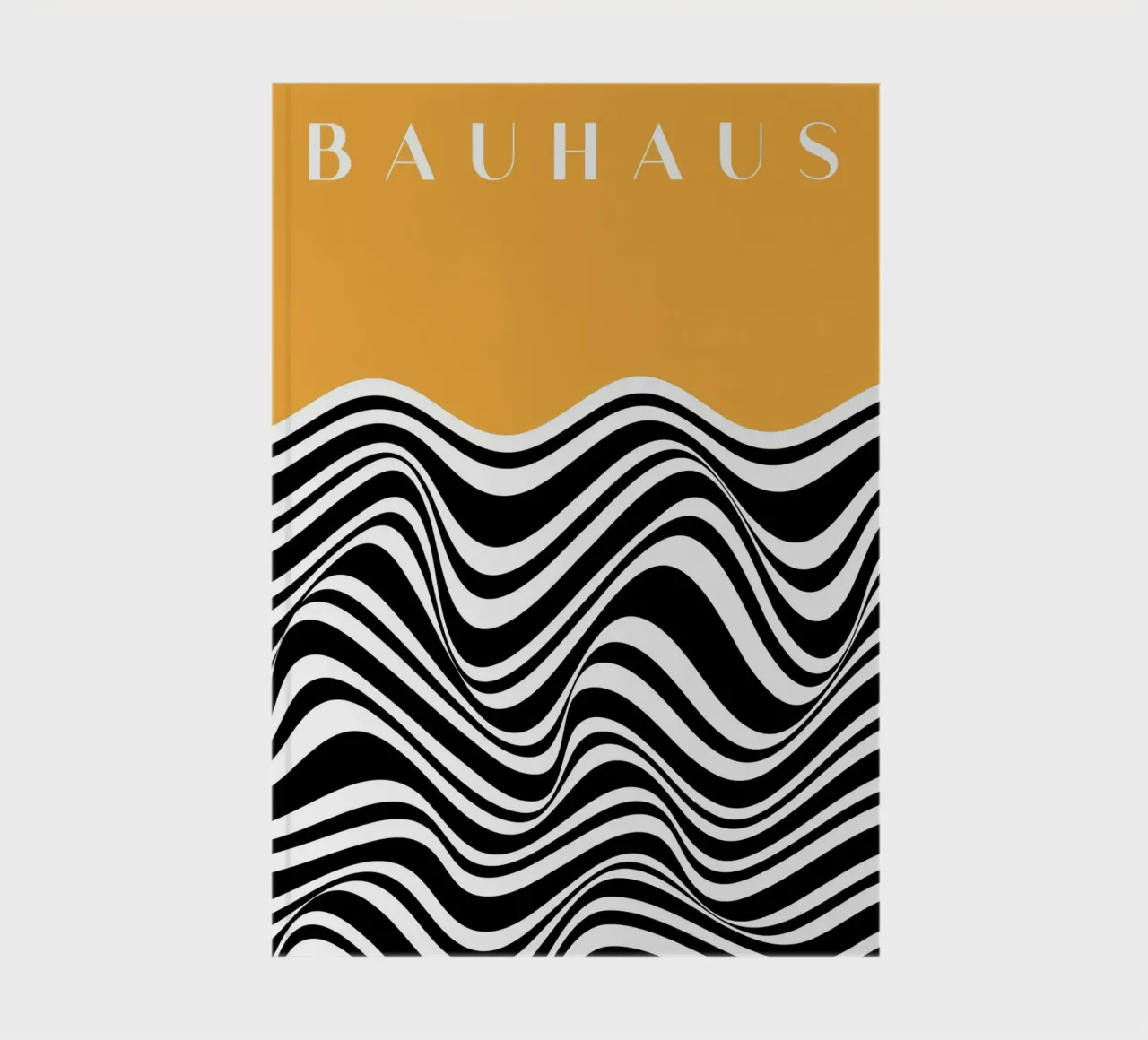 Bauhaus waves - Abstract black and white design notebook by Whole©