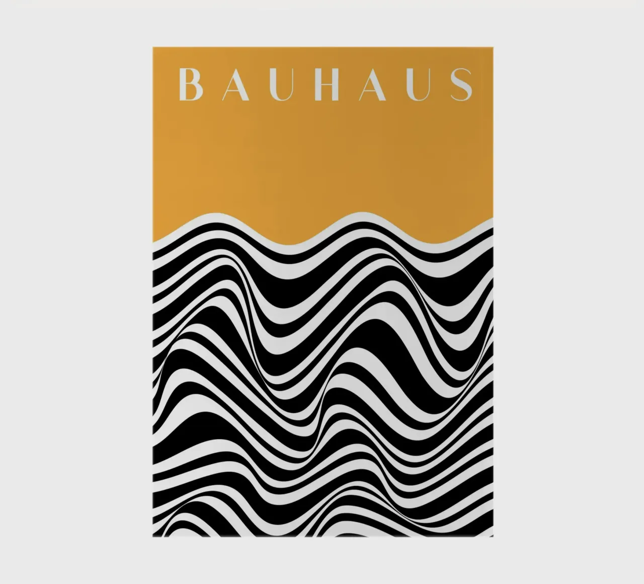 Bauhaus waves - Abstract black and white design notebook by Whole©