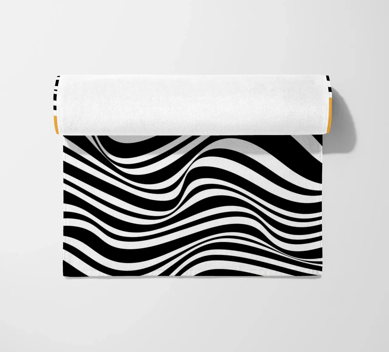 Onde Bauhaus - Design astratto in bianco e nero telo mare da Whole©