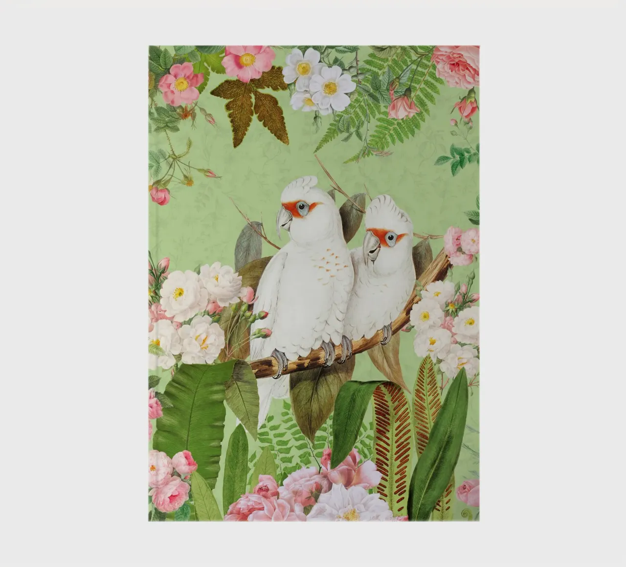 Cacatua esotici d'epoca in una splendida giungla di rose 2 diario da Vintage World - Uta Naumann