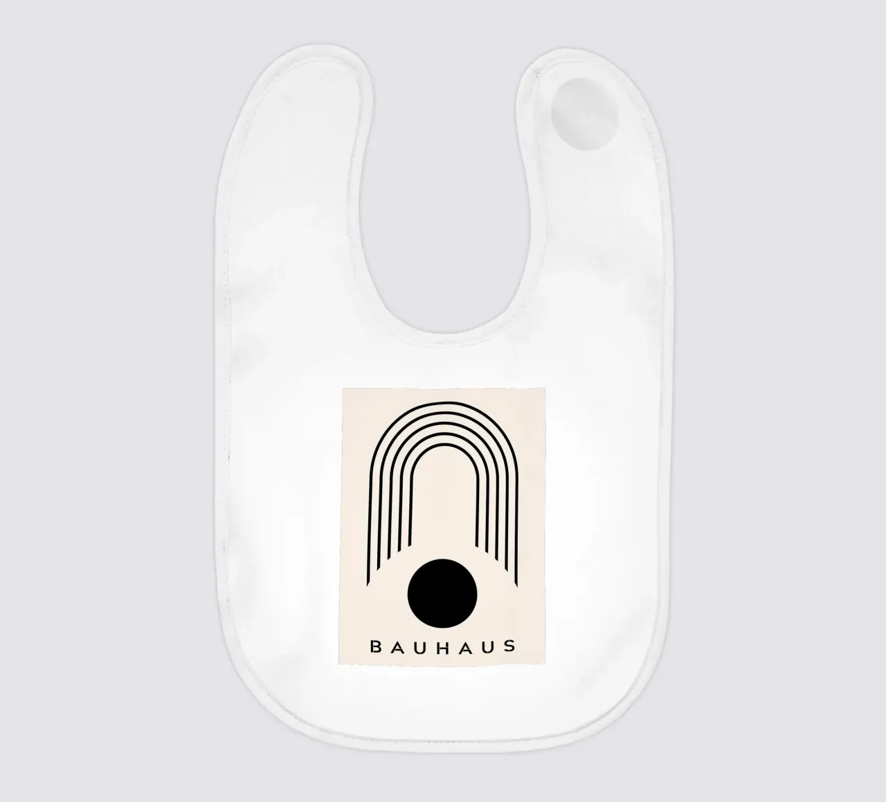 Arco di cerchio Bauhaus - Design minimalista in bianco e nero bavaglino da Whole©