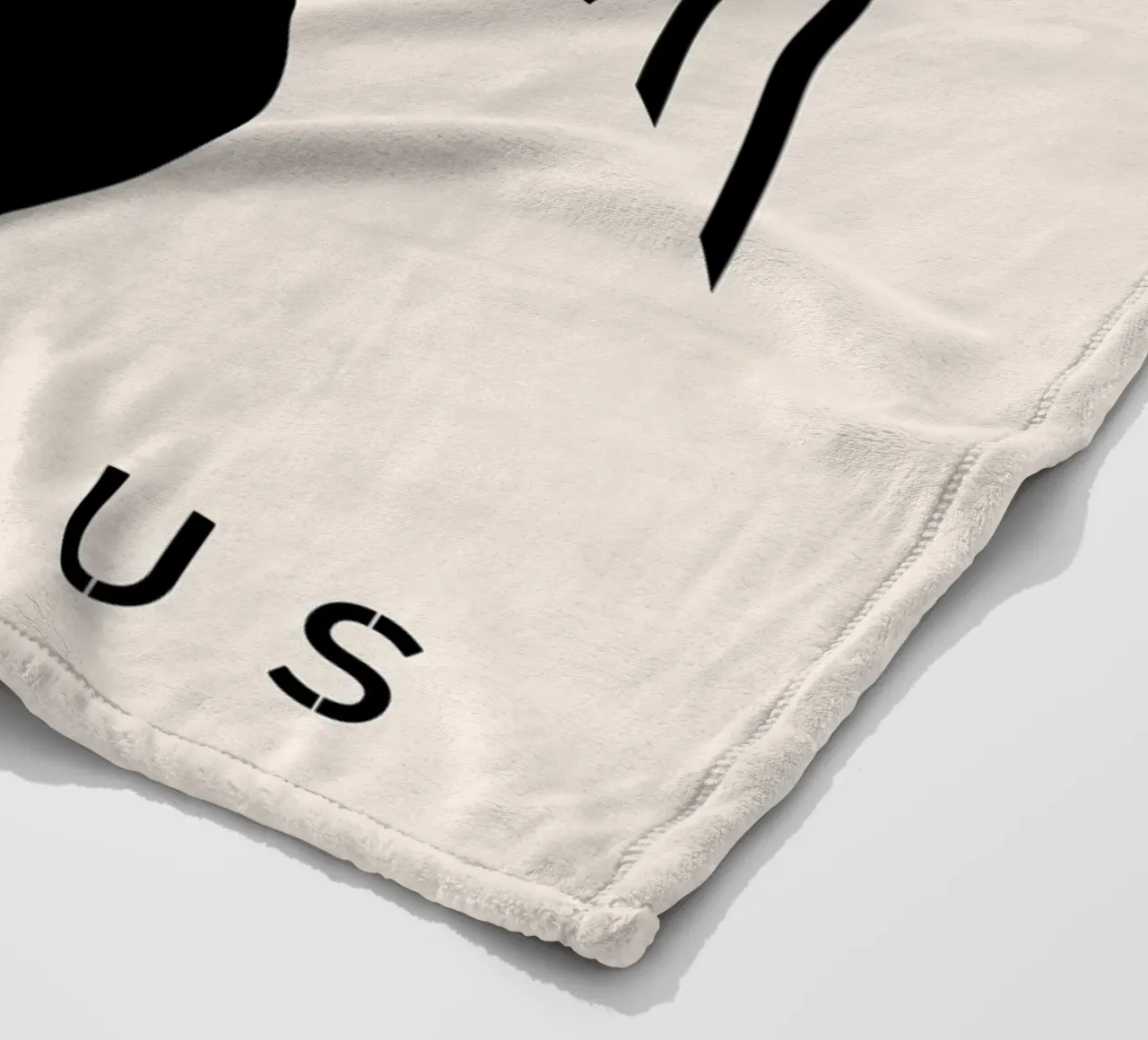 Arco di cerchio Bauhaus - Design minimalista in bianco e nero coperta in pile da Whole©