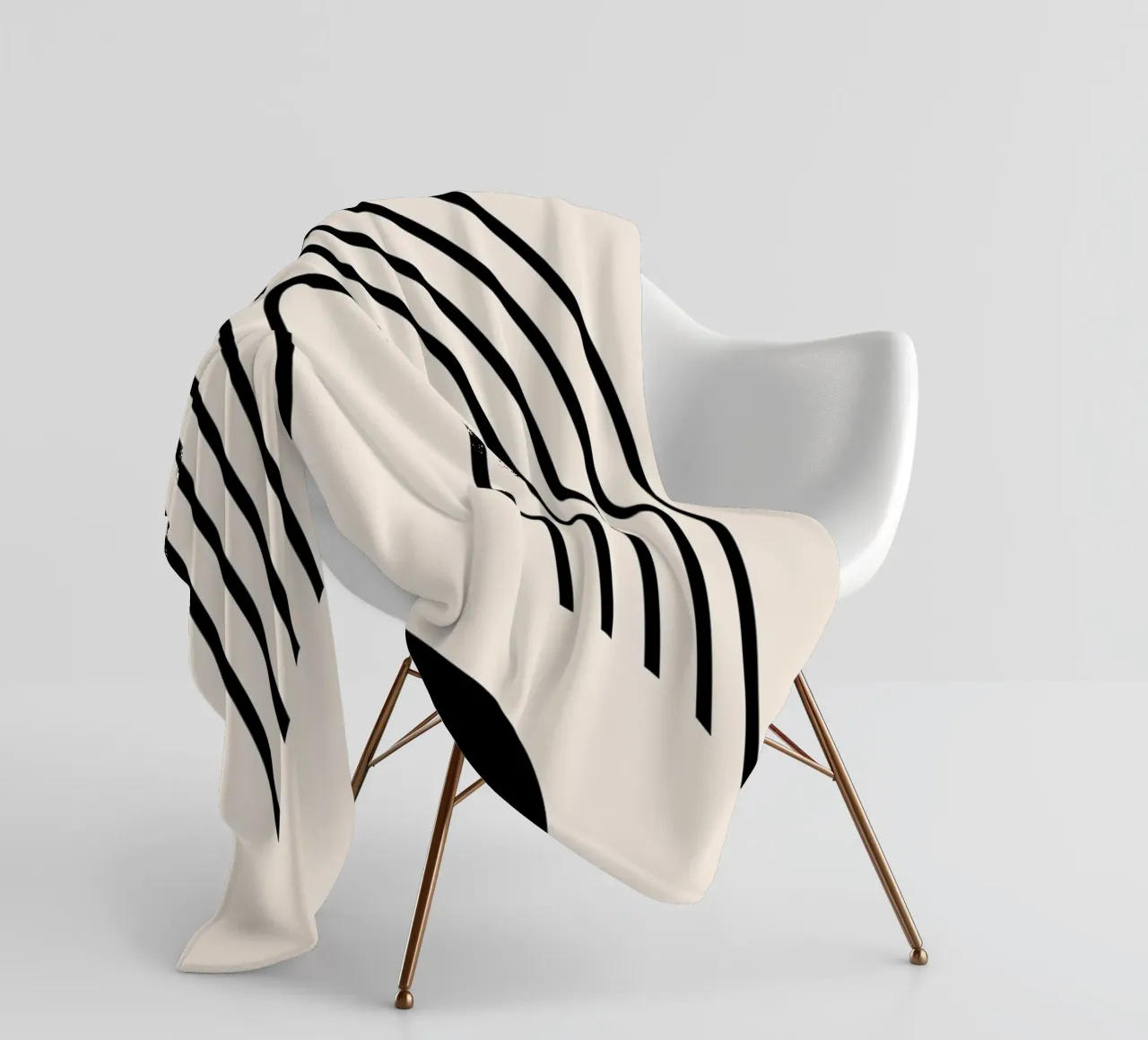 Arco di cerchio Bauhaus - Design minimalista in bianco e nero coperta in pile da Whole©