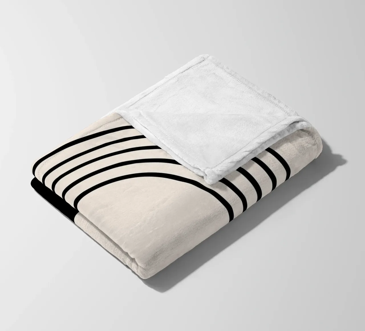 Arco di cerchio Bauhaus - Design minimalista in bianco e nero coperta in pile da Whole©