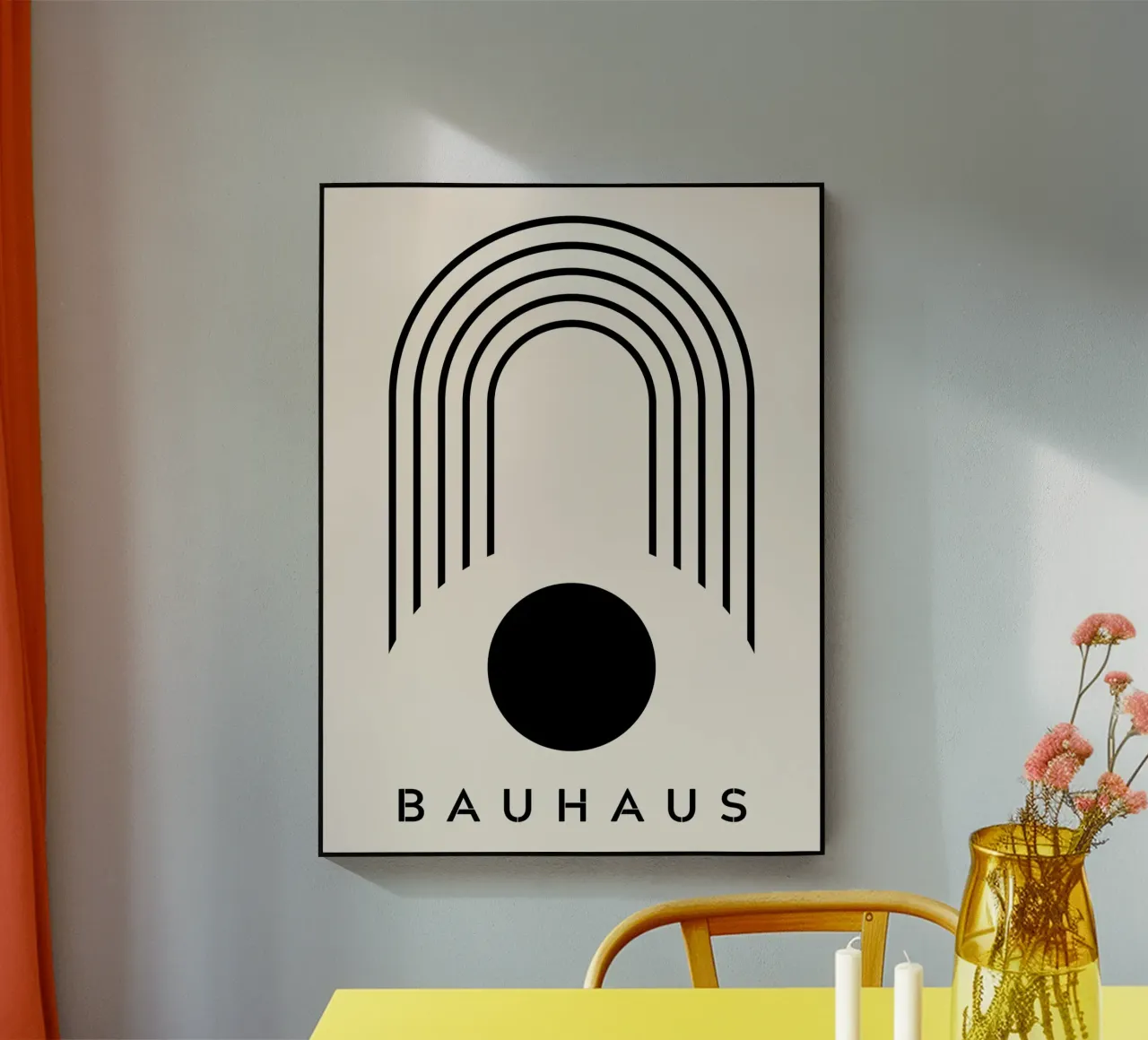 Arco di cerchio Bauhaus - Design minimalista in bianco e nero plexiglass da Whole©