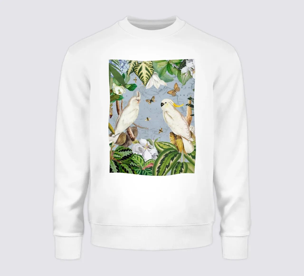 Cacatua bianchi Vita esotica della giungla fauna tropicale 1 felpa da Vintage World - Uta Naumann