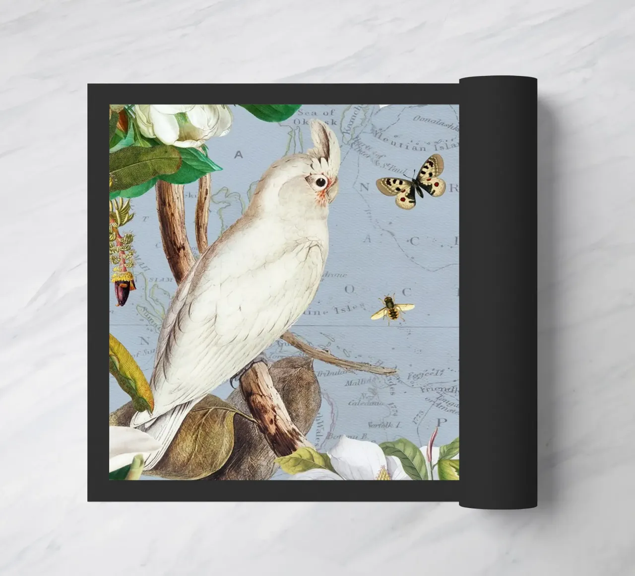 Cacatua bianchi Vita esotica della giungla fauna tropicale 1 zerbino da Vintage World - Uta Naumann