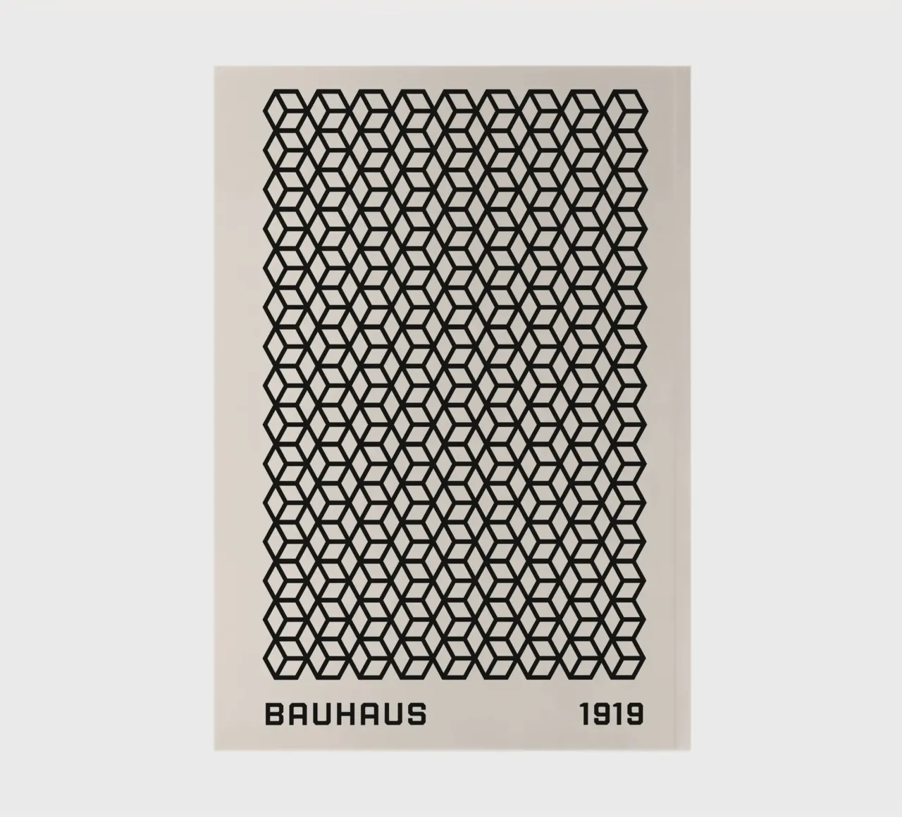 Bauhaus 1919 - Geometric cube pattern notebook by Whole©