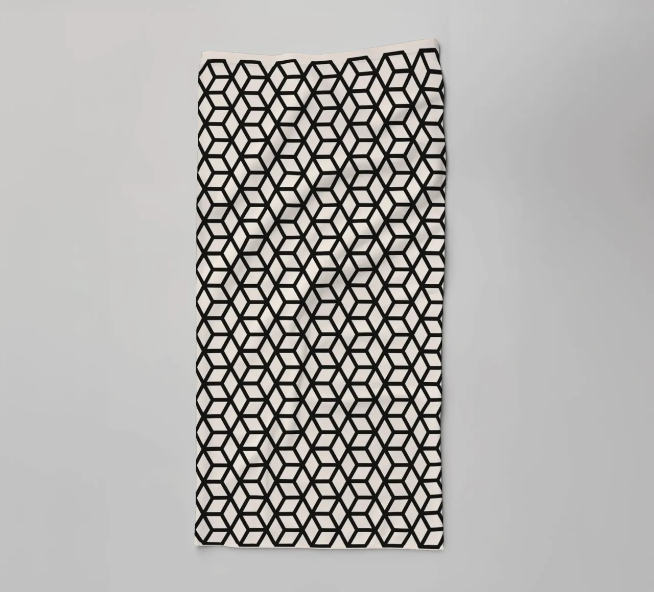 Bauhaus 1919 - Geometric cube pattern towel by Whole©