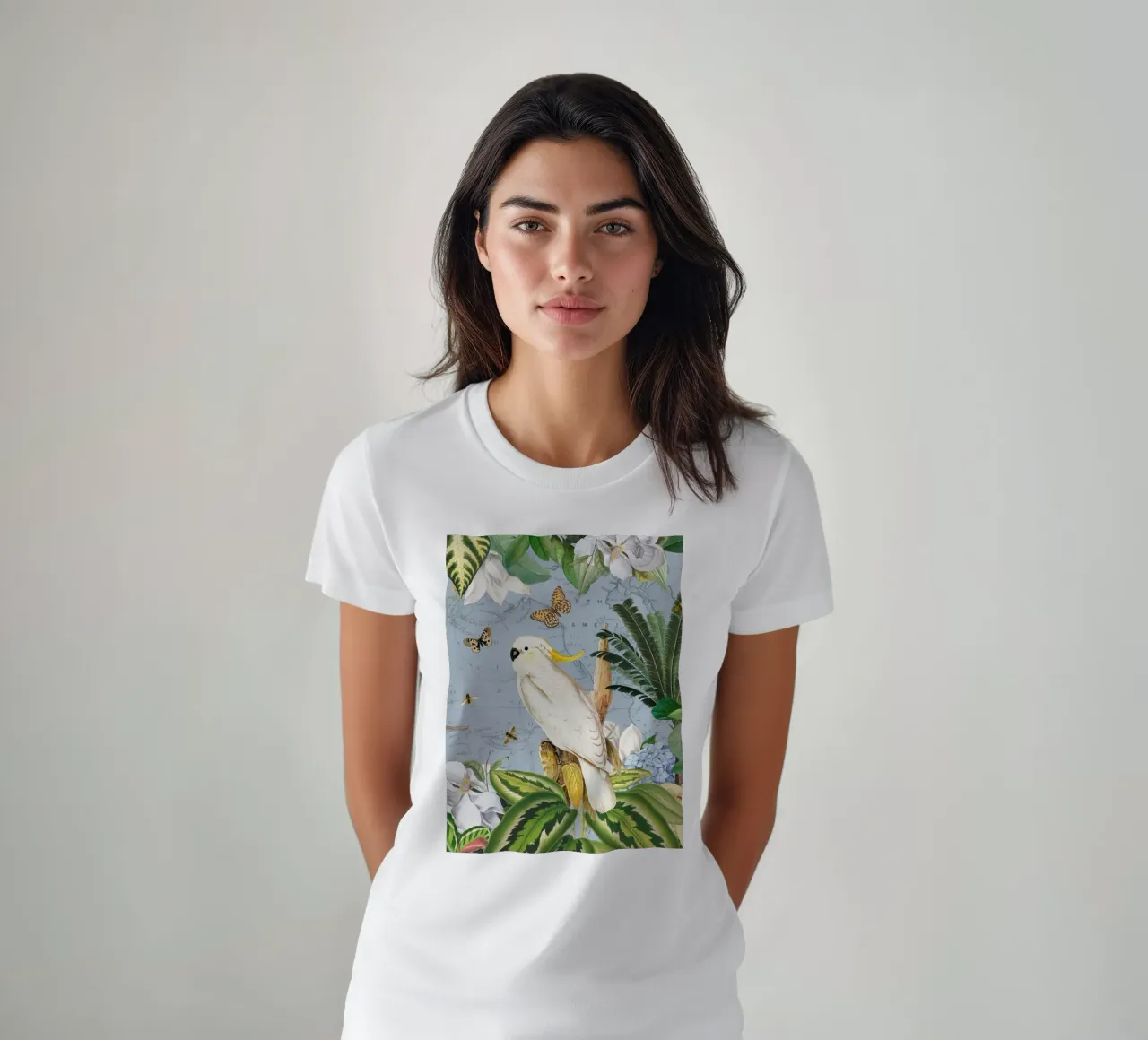 Cacatua bianchi Vita selvatica tropicale esotica della giungla 2 t-shirt da Vintage World - Uta Naumann