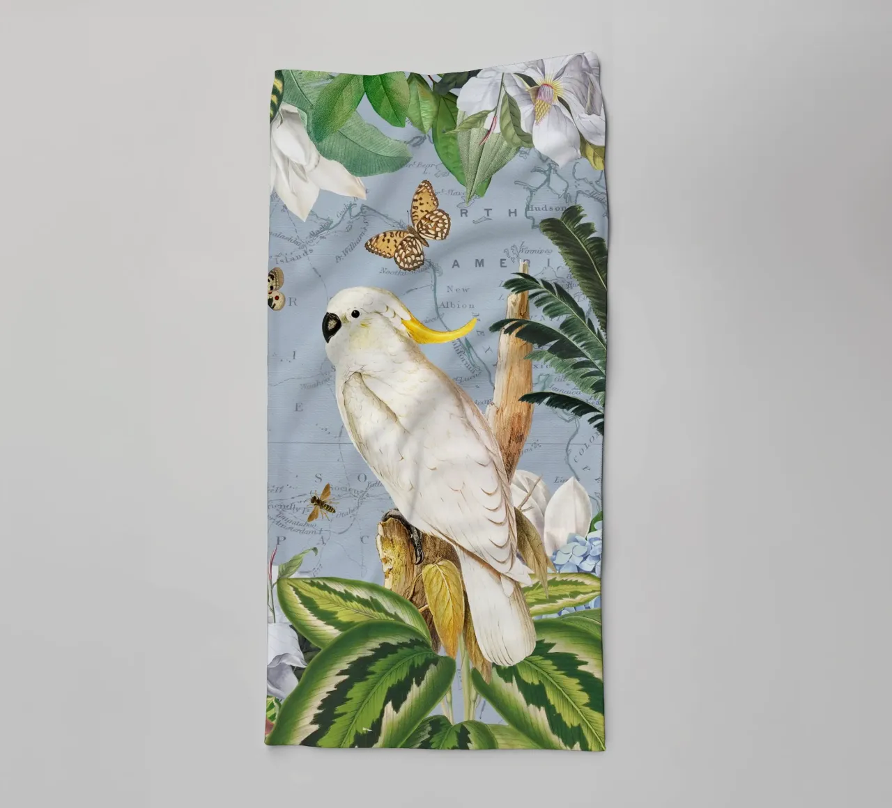 Cacatua bianchi Vita selvatica tropicale esotica della giungla 2 asciugamano da bagno da Vintage World - Uta Naumann