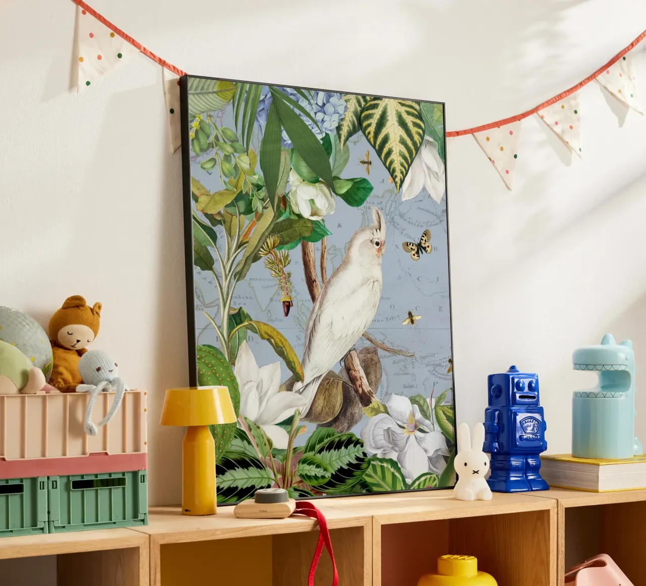 Cacatua bianchi Vita selvatica tropicale esotica della giungla 3 alluminio dibond da Vintage World - Uta Naumann