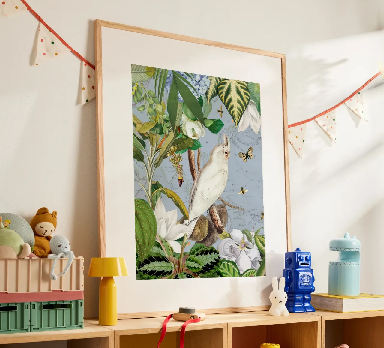 Cacatua bianchi Vita selvatica tropicale esotica della giungla 3 carta hahnemühle da Vintage World - Uta Naumann