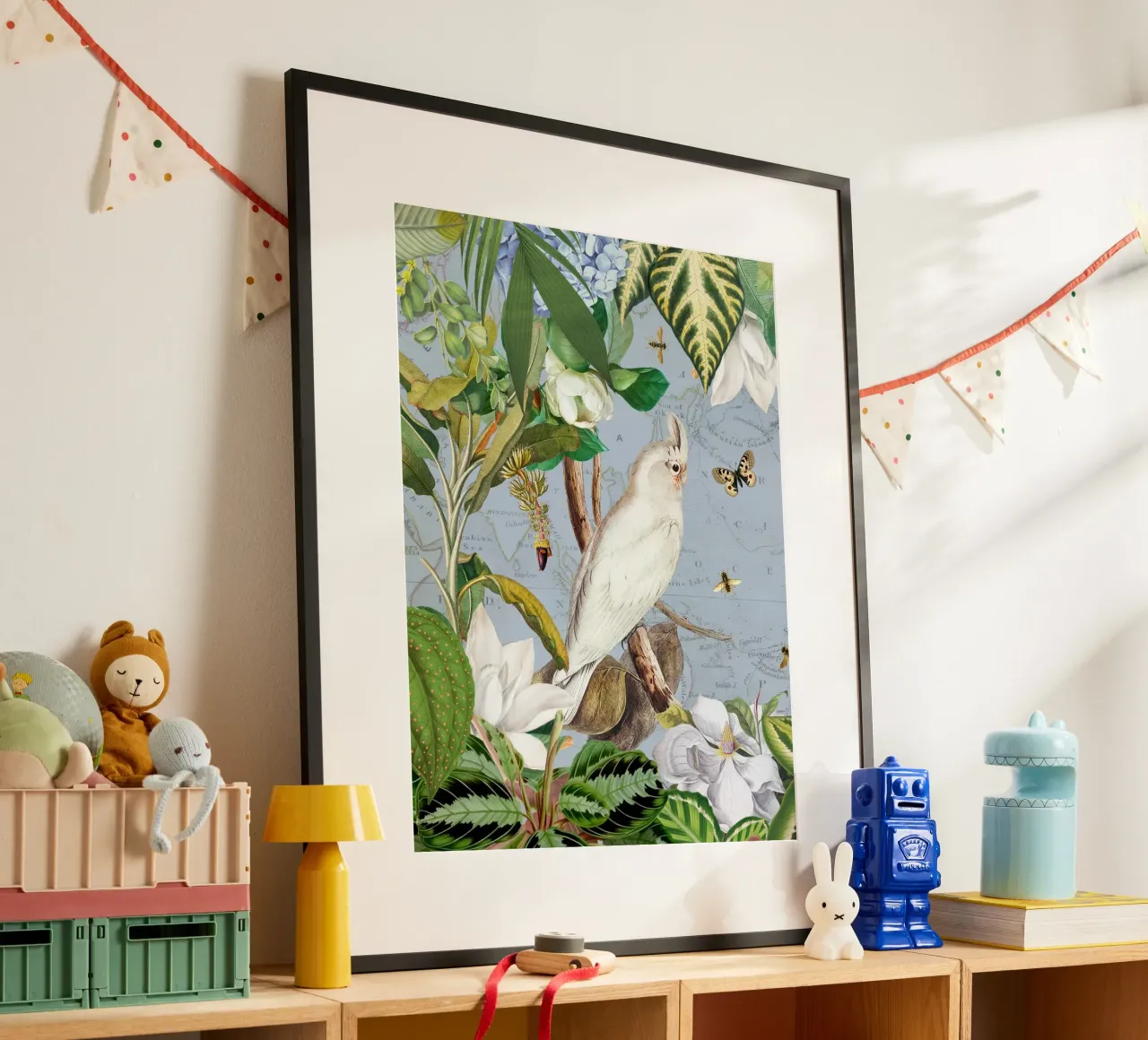 Cacatua bianchi Vita selvatica tropicale esotica della giungla 3 carta hahnemühle da Vintage World - Uta Naumann