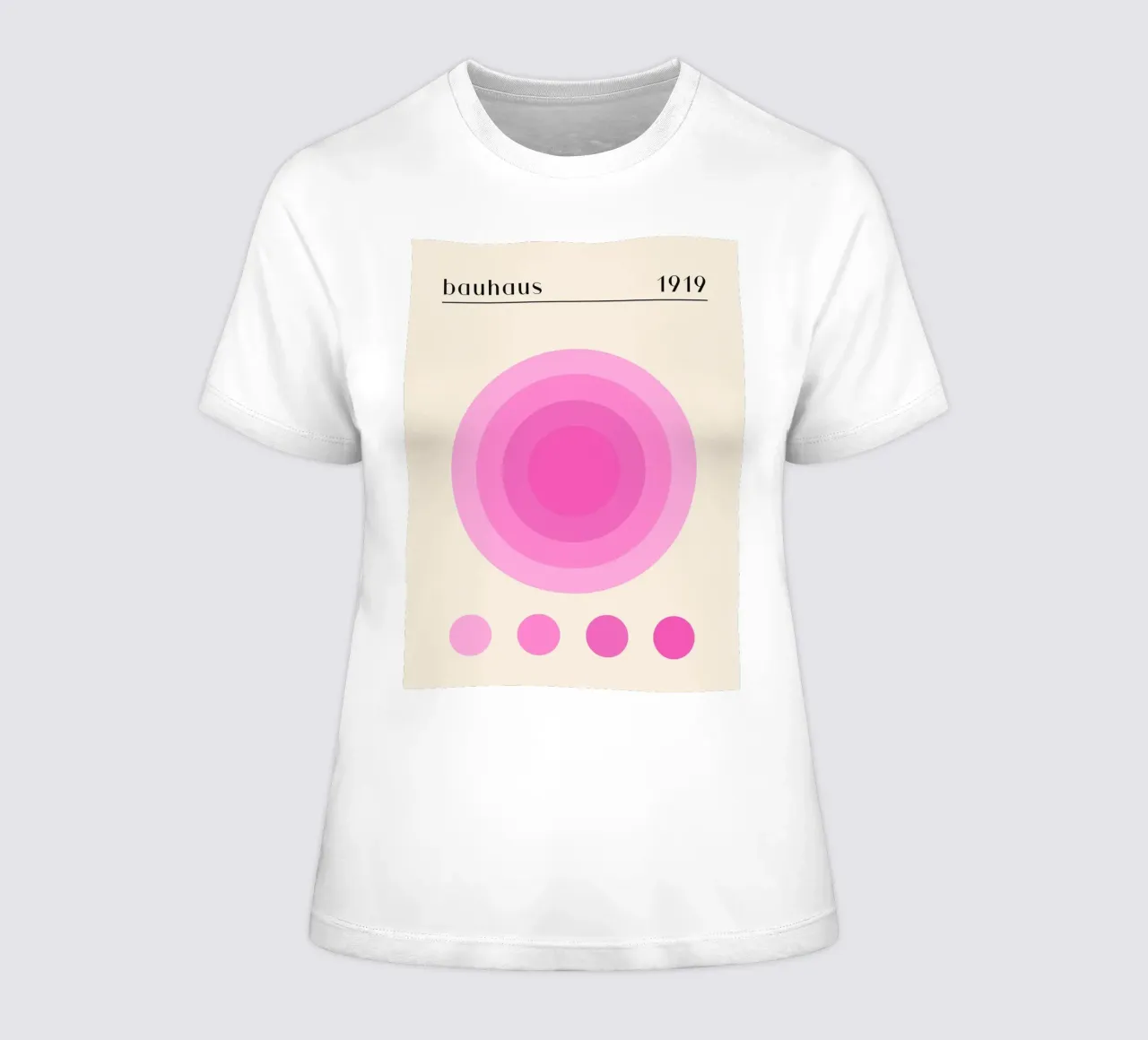 Bauhaus 1919 - Cerchi rosa, design moderno t-shirt da donna da Whole©