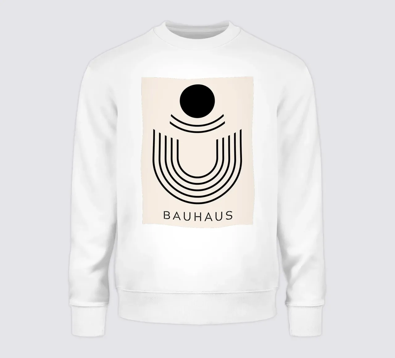 Semicírculo Bauhaus: geometría abstracta en estilo moderno sudadera de Whole©