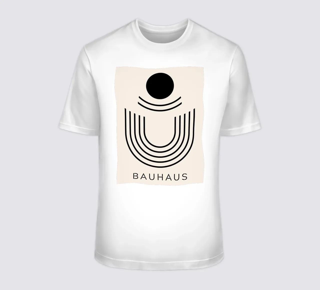 Bauhaus semicircle - abstract geometry in a modern style t-shirt by Whole©
