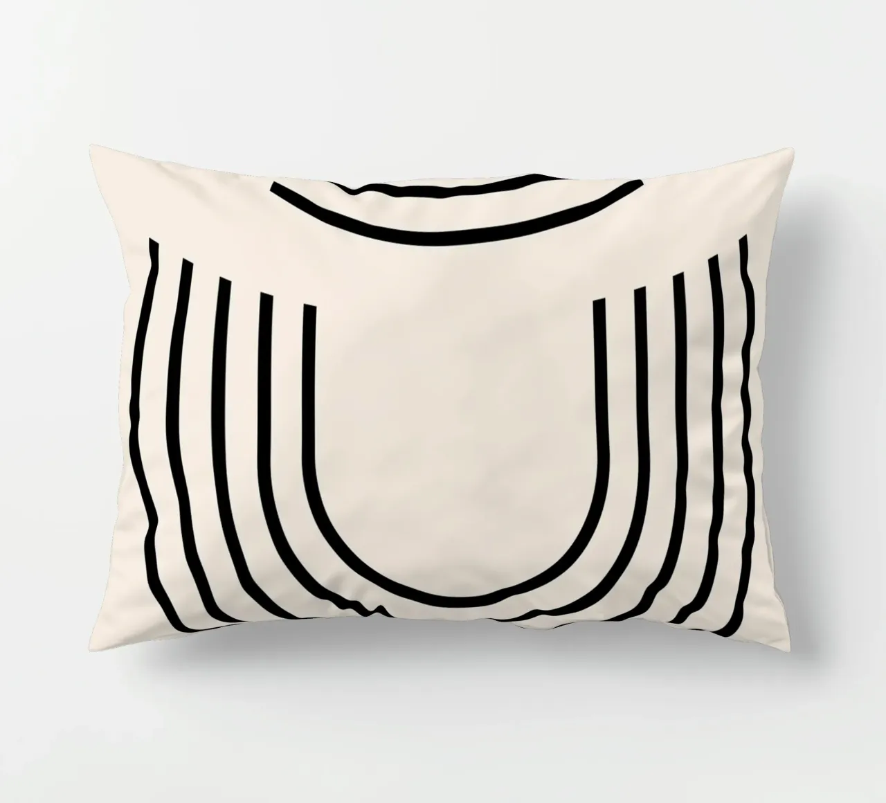 Bauhaus semicircle - abstract geometry in a modern style decorative cushion by Whole©