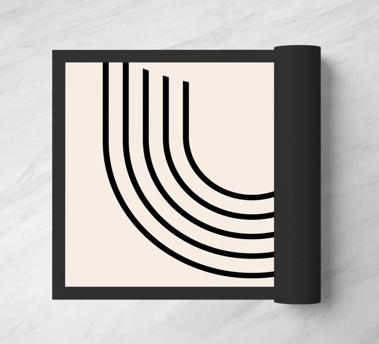 Semicírculo Bauhaus: geometría abstracta en estilo moderno felpudo de Whole©