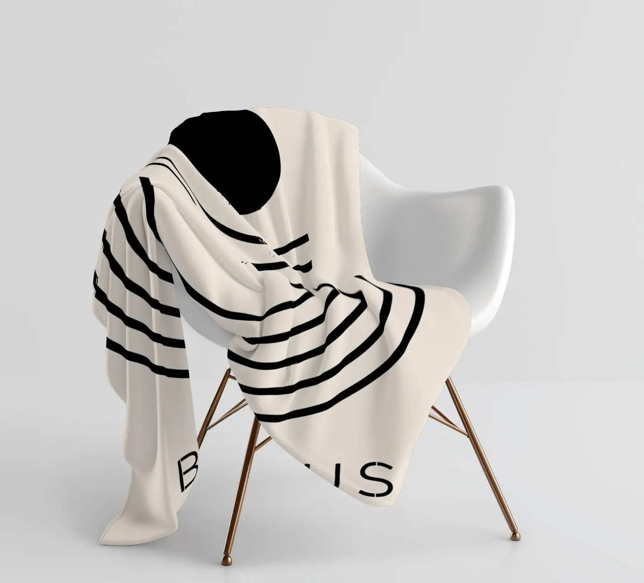 Bauhaus semicircle - abstract geometry in a modern style fleece blanket by Whole©