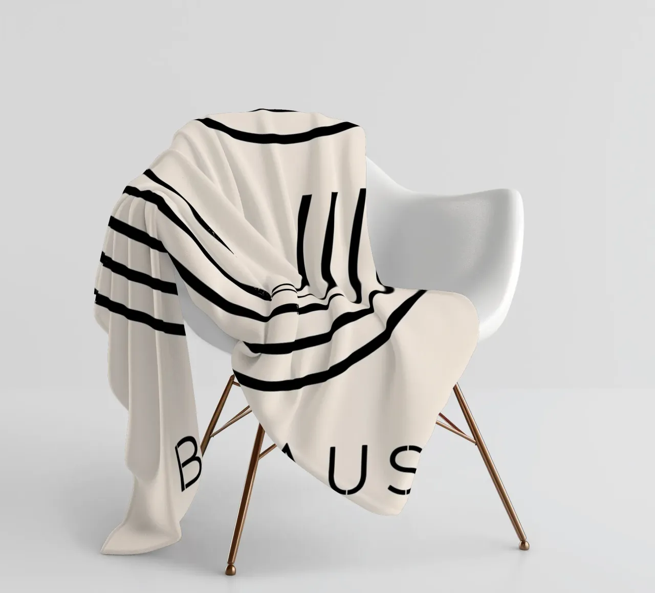 Bauhaus semicircle - abstract geometry in a modern style fleece blanket by Whole©