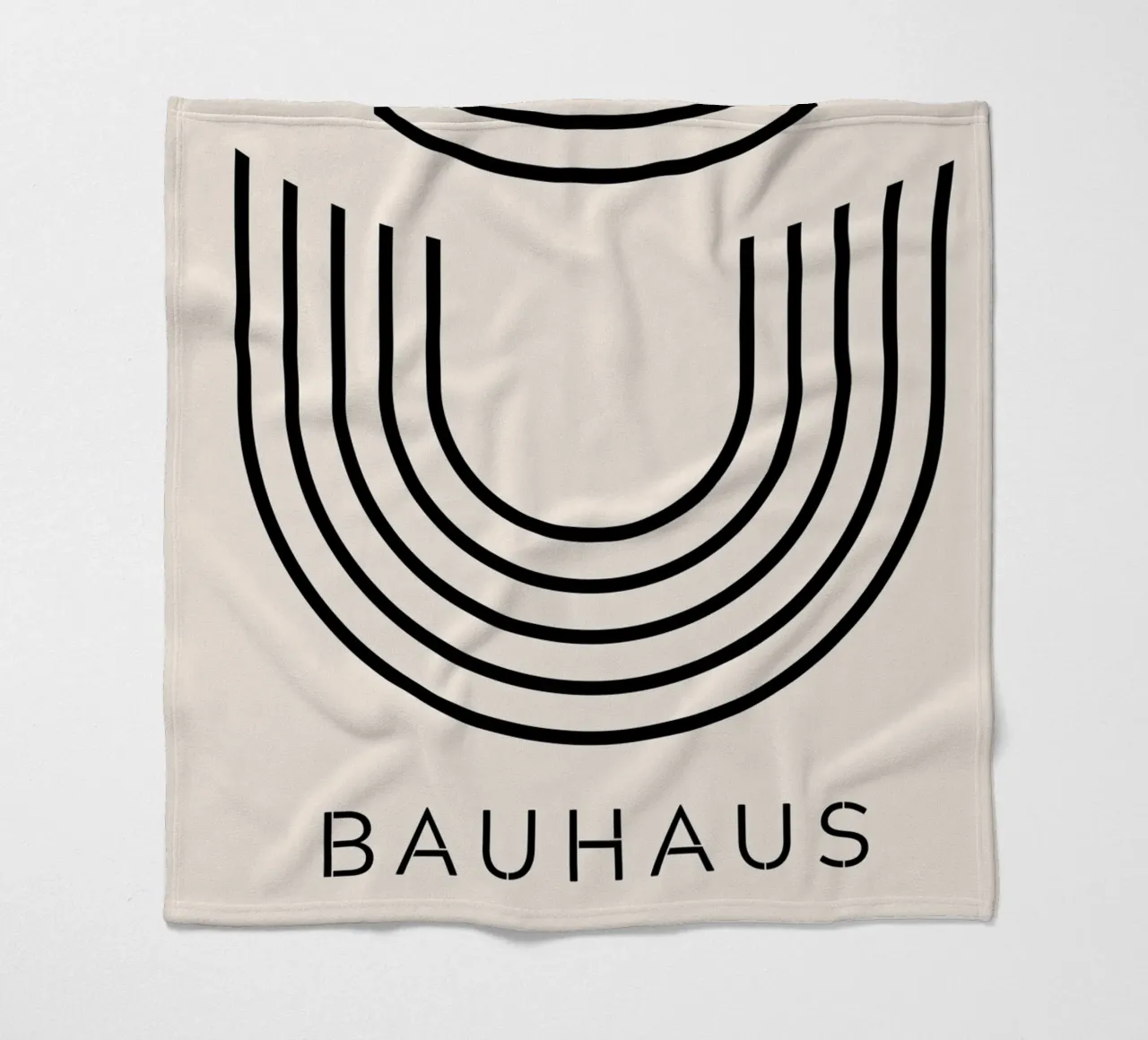 Bauhaus semicircle - abstract geometry in a modern style fleece blanket by Whole©