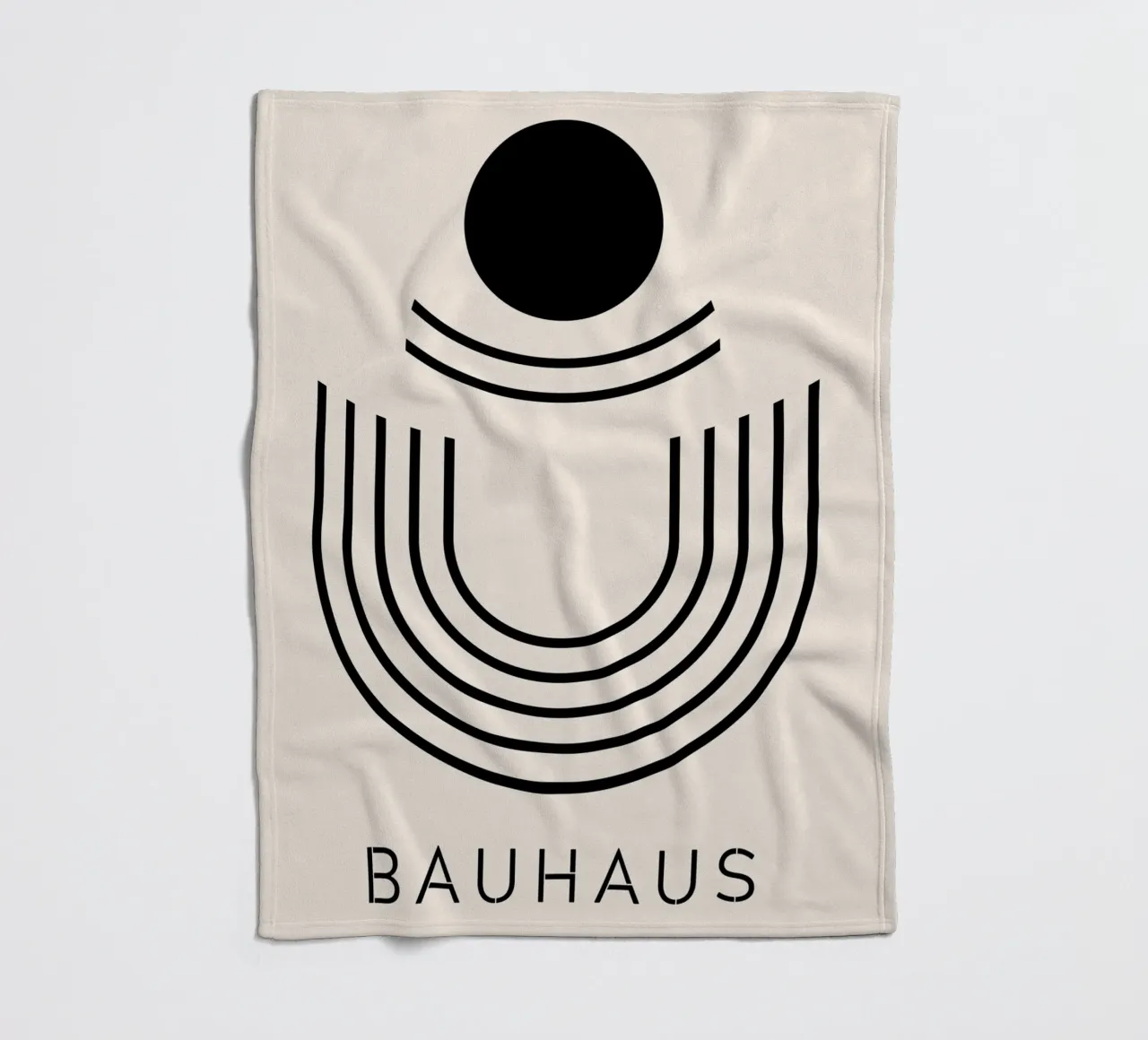 Bauhaus semicircle - abstract geometry in a modern style fleece blanket by Whole©