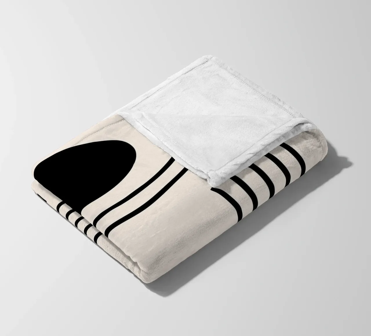 Bauhaus semicircle - abstract geometry in a modern style fleece blanket by Whole©