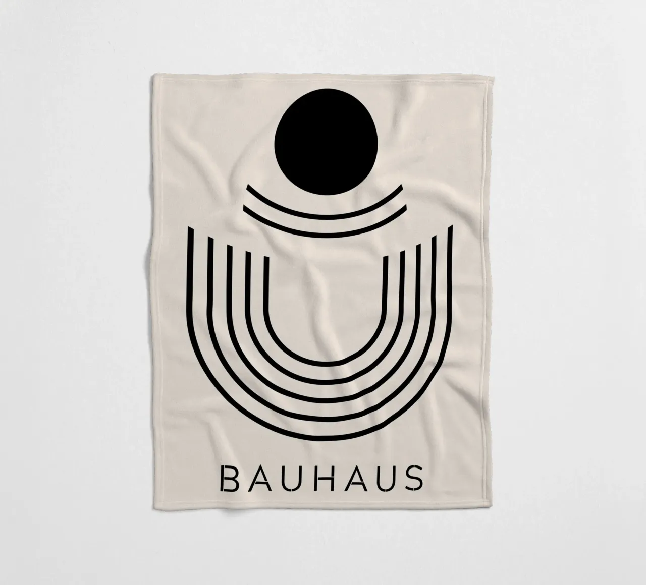 Bauhaus semicircle - abstract geometry in a modern style fleece blanket by Whole©