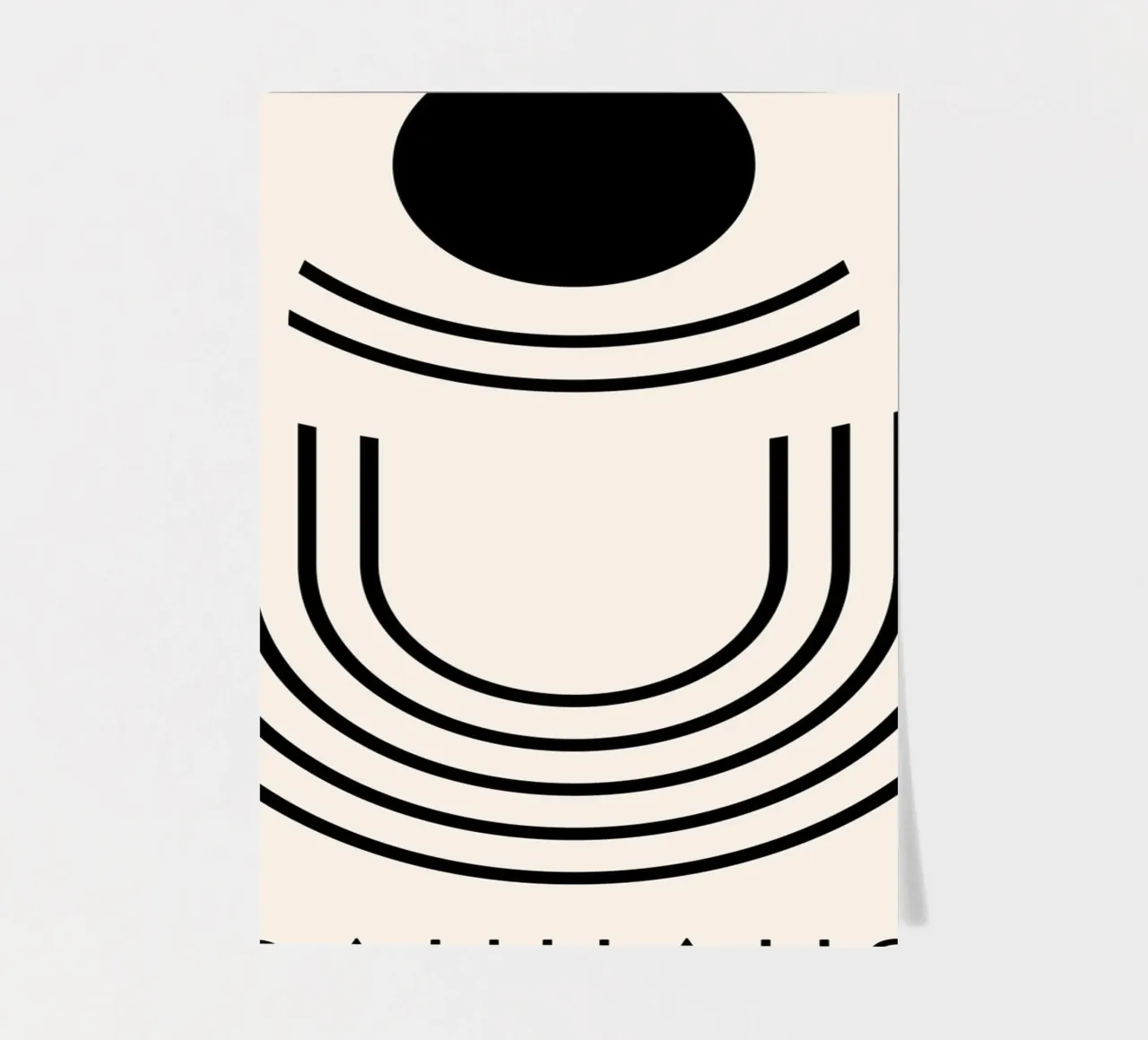 Bauhaus semicircle - abstract geometry in a modern style sticker sheet by Whole©